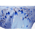 Linge de lit en crêpe avec fermeture éclair, couleur Bleu, 140x200 cm