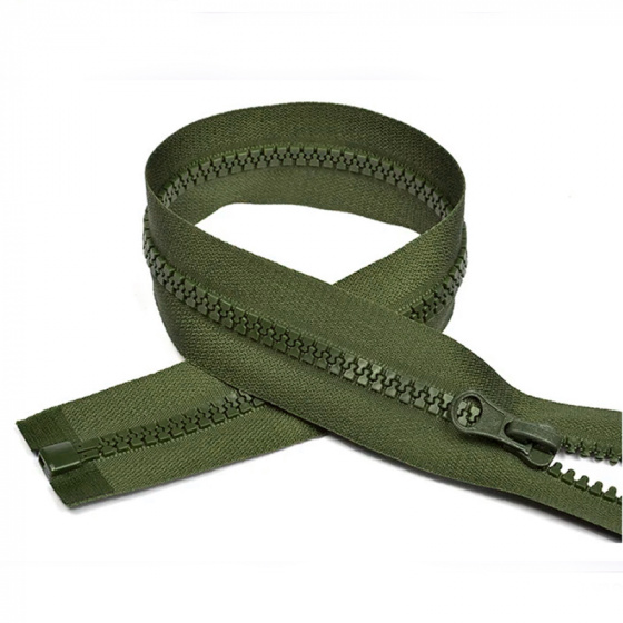 Fermeture éclair 5 mm 85 cm séparable Khaki