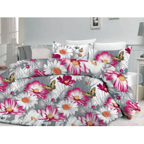 Linge de lit Karla en coton, couleur violet, 140x200 cm