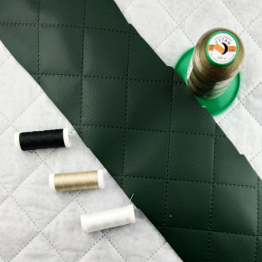 Ekokůže barva zelená prošívaná ultrazvukem  1,45 m x 0,3 m