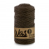 Cordons tressé coton 3 mm, 100 m, couleur marron fn.