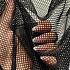 Tissu filet mesh noir au mètre, maille fine 2 × 2 mm, 60 g/m², largeur 150 cm