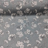 Tissu en coton au mètre, 125 g/m², largeur 160 cm, imprimé à fleurs sur fond gris