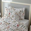 Tissus en coton de Noël au mètre, 160 cm motif Noël blanche