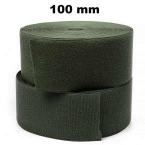 Auto-agrippant à coudre piece crochet et boucle khakii 100 mm 25m