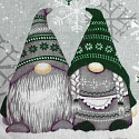 Tissus en coton de Noël au mètre, 160 cm motif Scandinavie Vert