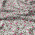 Tissu coton au métre imprimé Fleurs rose sur gris 508 KT