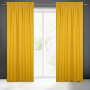 Rideau occultant galon fronceur couleur moutarde 135X270 cm