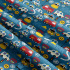 Tissu coton au métre imprimé Sos bleu