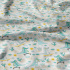 Tissu coton au métre imprimé  Croco bleu sur blanche