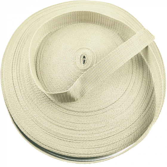 Polypropylénový popruh 30  mm ecru (balení 50 m)