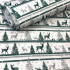 Tissus en coton de Noël au mètre, 160 cm motif Scandinavie Vert