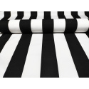 Tissu imperméable PREMIUM motif rayures noirs blanches