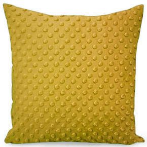 Housse de coussin micropeluche 40X40 cm, Moutarde