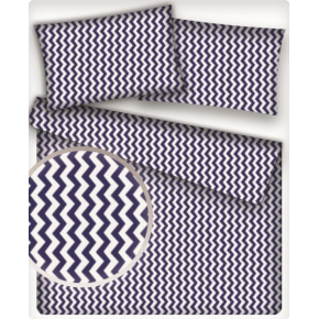 Tissu coton au métre couleur blanche zigzag grenat