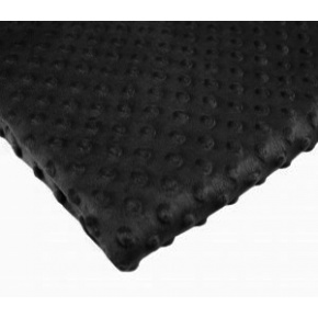 Tissu minky dot, 300 gr/m2, largeur 160 cm, noir