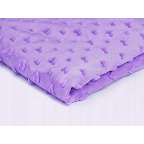 Tissu minky coeurs, 330 gr/m2, largeur 160 cm, couleur lavande Tissu minky coeurs, 330 gr/m2, largeur 160 cm, couleur lavande