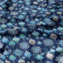 Tissus en coton de Noël au mètre, 160 cm motif Boules de Noël bleu-marine