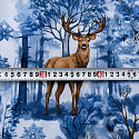 Tissus en coton de Noël au mètre, 160 cm motif Nature Bleu