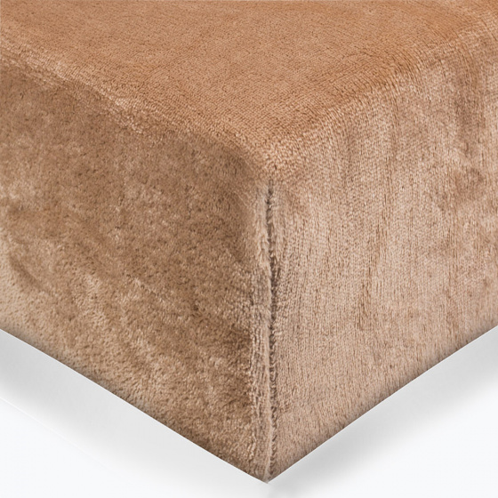 Drap microflanelle couleur marron 90x200