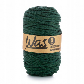 Cordons tressé coton 5 mm, 100 m, couleur verte fn. 260