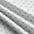 Tissu coton au métre couleur blanche pois gris 22 mm