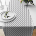 Tissu coton au métre couleur blanche zigzag gris