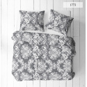 Linge de lit en coton avec fermeture, couleur Gris, 140x200 cm
