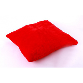 Housse d'oreiller en micro peluche - UNI rouge 40 x 40 cm