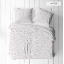 Linge de lit en flanelle avec fermeture, couleur Blanche, 140x200 cm