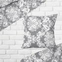 Linge de lit en coton avec fermeture, couleur Gris, 140x200 cm