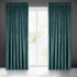 Rideau velours sur le ruban fronceur couleur petrole 140x270 cm
