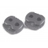 Arrêt cordon 2 trous plastique transparent 5 mm couleur grise