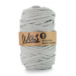 Cordons tressé coton 9 mm, 50 m, couleur gris 040
