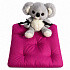 Coussin d'assise de jardin Oxford fuchsia, 40 × 40 cm