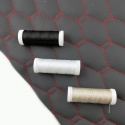 Le cuir écologique GEO couleur Graphite - Rouge