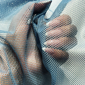 Tissu filet mesh bleu au mètre, maille fine 2 × 2 mm, 60 g/m², largeur 150 cm Tissu filet mesh bleu au mètre, maille fine 2 × 2 mm, 60 g/m², largeur 150 cm