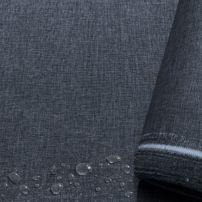 Tissu imperméable imitation lin, 220 g/m², 160 cm, Graphite