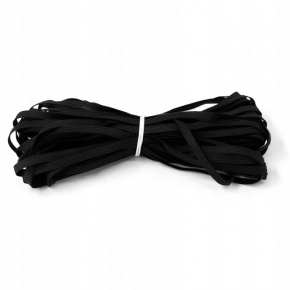 Élastique côtelée des vêtements 5 mm noir au métre