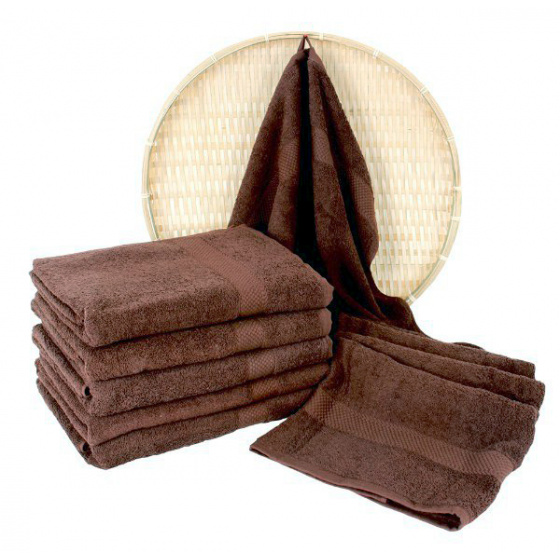 Serviette de bain 50x100 cm, couleur marrone