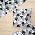 Tissu en coton uni au mètre, 125 g/m², largeur 160 cm, Triangulair gris 9 cm