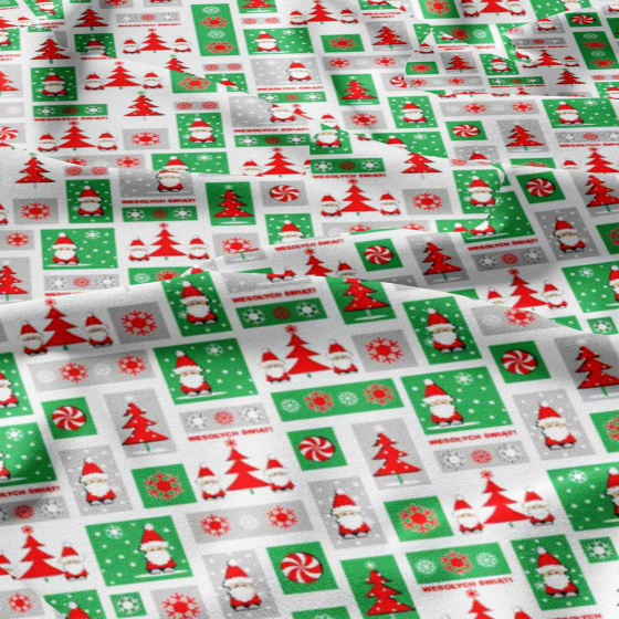 Tissus en coton de Noël au mètre, 160 cm motif scandinave 4 rouge