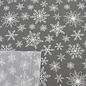 Tissus en coton de Noël au mètre, 160 cm motif Noël Gris
