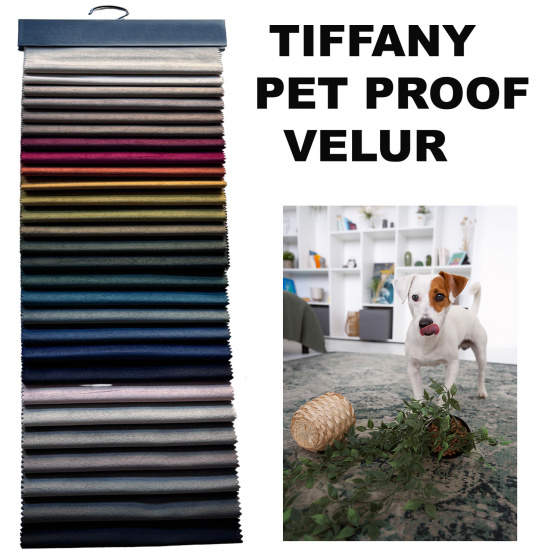 Échantillonneur du tissus velours Tifffany