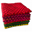 Coussin d'assise 40x40x2cm Pois Noir sur Rouge