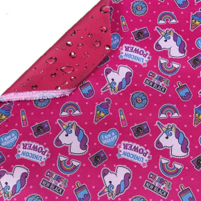 Vodotěsné látky CODURA Jednorožec na červeném 1,50 m x 0,2 m