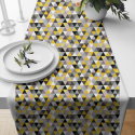 Tissu en coton uni au mètre, 125 g/m², largeur 160 cm, Triangulair jaune gris