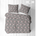Linge de lit en coton avec fermeture, couleur Gris, 140x200 cm
