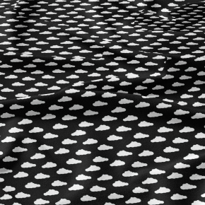 Tissu en coton uni au mètre, 125 g/m², largeur 160 cm, blanc noir