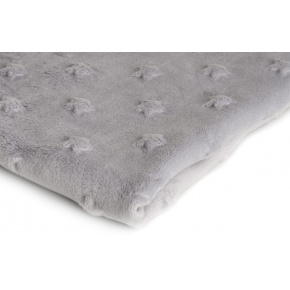 Tissu minky étoile, 320 g/m², largeur 160 cm, gris